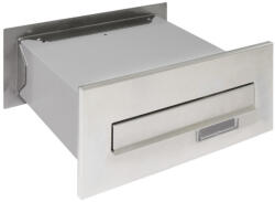 TEC Falba építhető kültéri teleszkópos postaláda 260x110x280-500 mm rozsdamentes acél kétoldalú postaláda