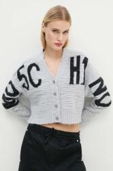 Moschino Jeans kardigán gyapjú keverékből - szürke S