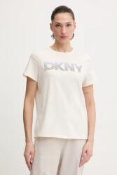 DKNY pamut póló - bézs XS - answear - 19 990 Ft