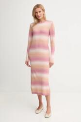 Pepe Jeans ruha gyapjú keverékből - rózsaszín XS