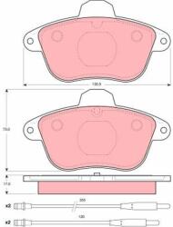 TRW Sada brzdových platničiek kotúčovej brzdy TRW GDB1085 (GDB1085)