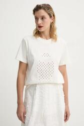 MUNTHE pamut póló FENELLA - bézs 40