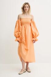 The Sleeper vászon ruha - narancssárga XL