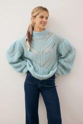 BIZUU pulóver gyapjúkeverékből ROSSO - kék Univerzális méret