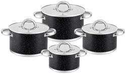 Cook Max Edénykészlet 8 részes 1, 9/2, 6/3, 6/6, 1 liter Prémium rozsdamentes Black CKM805B (CKM805B)