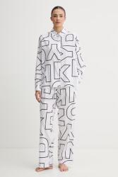 DKNY kétrészes pizsama női pamut - fehér M
