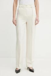 Patrizia Pepe nadrág vászonkeverékből - bézs 36 - answear - 78 320 Ft