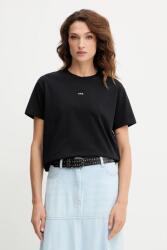 APC A. P. C. pamut póló t-shirt boxy micro logo GOTS - fekete S - answear - 24 990 Ft