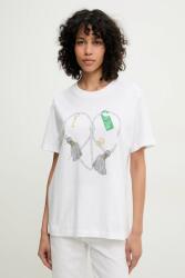 Moschino Jeans pamut póló - fehér M - answear - 74 990 Ft