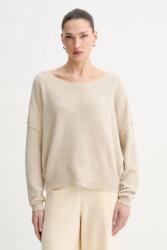 American Vintage női pulóver gyapjú hozzáadásával PULL ML COL BATEAU - bézs XS/S - answear - 27 990 Ft