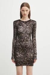 Fiorucci bársony ruha Banimalier Print Velour Padded Mini - barna XS