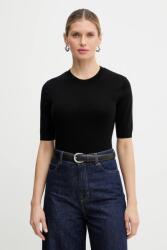 Weekend Max Mara gyapjú póló MAREA - fekete L