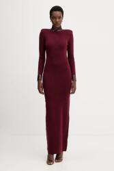 Retrofete ruha gyapjú keverékből Monroe - burgundia XS