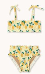 Tinycottons kétrészes gyerek fürdőruha ORANGES SMOCK SWIM SET - sárga 116