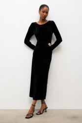 ANSWEAR bársony ruha - fekete XL - answear - 60 990 Ft