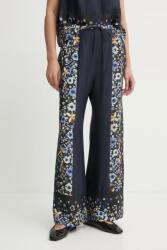 MUNTHE selyemnadrág FABERT - sötétkék 38