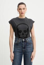 Zadig&Voltaire pamut top - szürke S