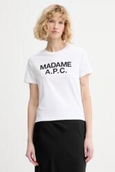 APC A. P. C. pamut póló T-SHIRT CROP MANCHE COURTE MADAME APC - fehér M