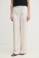 Calvin Klein nadrág vászonkeverékből - bézs 40