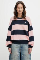 coperni pulóver női viszkózzal Striped - rózsaszín M