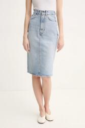 Fiorucci farmer szoknya Faded Heart Pocket Denim Midi Skirt - kék 27