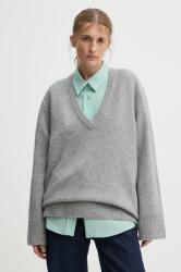 Herskind gyapjú pulóver Dicte - szürke M