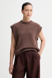 Sessun gyapjú mellény - barna XS