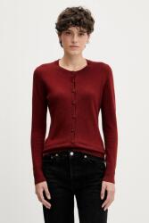 Sisley kardigán gyapjú keverékből - piros XS