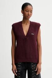 ROTATE mellény gyapjúkeverék - burgundia XS