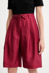 MUNTHE selyem rövidnadrág PEPPI - burgundia 36