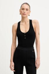 Elisabetta Franchi top selyemmel - fekete 36