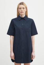 Samsøe Samsøe pamut ruha SATINA - sötétkék S