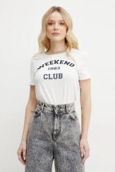 Weekend Max Mara pamut póló - fehér M - answear - 30 990 Ft