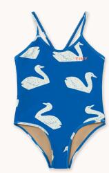 Tinycottons egyrészes gyerek fürdőruha BIG SWANS SWIMSUIT - kék 116