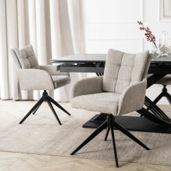  Krzesło Obrotowe do Salonu JULY Szare (ME-ME-JULY-P-T-K)