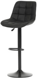  Barová židle, černá, látka, AUB-V3066 BK3 (artAUB-V3066-BK3)
