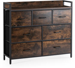  Komoda z Szufladami HUDSON 98 cm Dąb Rustykalny/Czarny (ME-ME-HUDSON-DRU-CZ-KOM)