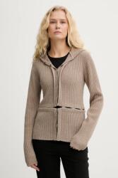 Heliot Emil gyapjú kardigán - barna L