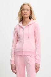 Juicy Couture cipzáras melegítőfelső kapucnival női pamut ROBERTSON CLASS - rózsaszín L