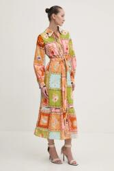 Never Fully Dressed ruha vászonkeverékből - narancssárga L - answear - 53 990 Ft