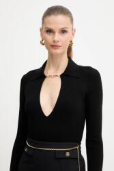 Elisabetta Franchi pulóver selyemkeverékből - fekete 38