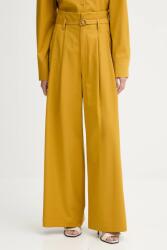 Isabelle Blanche nadrág gyapjú keverékből - sárga XS