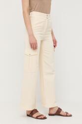 Patrizia Pepe nadrág vászonkeverékből - bézs 36 - answear - 47 990 Ft