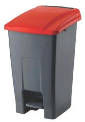 PLANET Szemeteskuka pedálos műanyag 50 literes antracit/piros UP227-213 (UP227-213) - officefirst