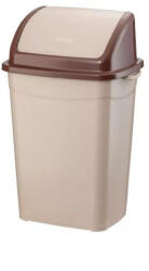 PLANET Szemeteskuka billenő fedéllel műanyag 9 literes barna UP116B (UP116PB) - officefirst
