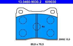 ATE Sada brzdových platničiek kotúčovej brzdy ATE 13.0460-9030.2 (13.0460-9030.2)