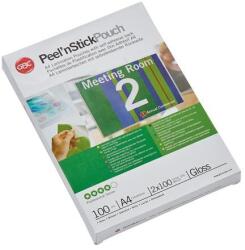 GBC Meleglamináló fólia, 100 mikron, A4, fényes, öntapadó, GBC (100 db) (E41666E)