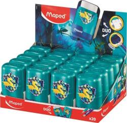 Maped Hegyezõ és radír display, kétlyukú, tartályos, MAPED "Connect Dragon", sárkány (20 db) (IMA049226)