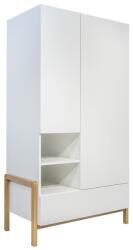 Kocot Kids Viktor kétajtós ruhásszekrény - fehér