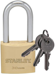  STANLEY S742-042 rézlakat, 30 mm, 3 kulcsos, dupla reteszelésű kengyel